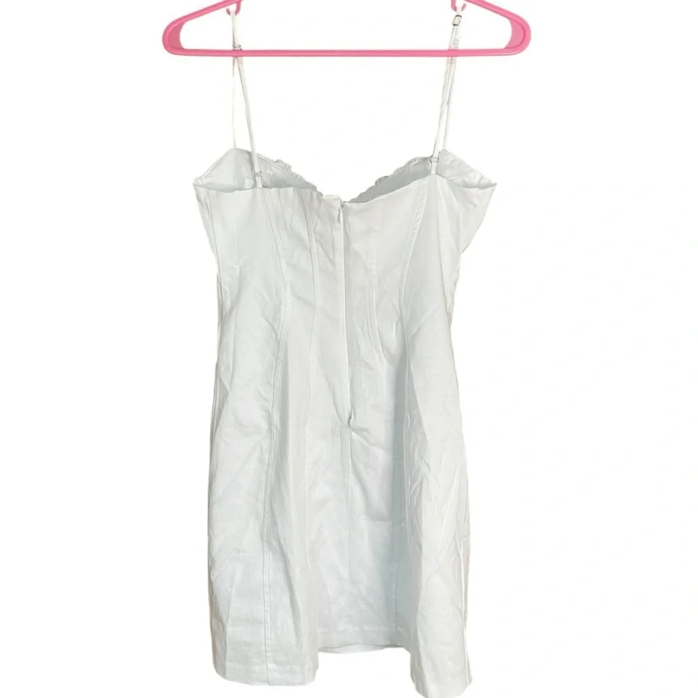 Zara Stretch Poplin Mini Dress White
